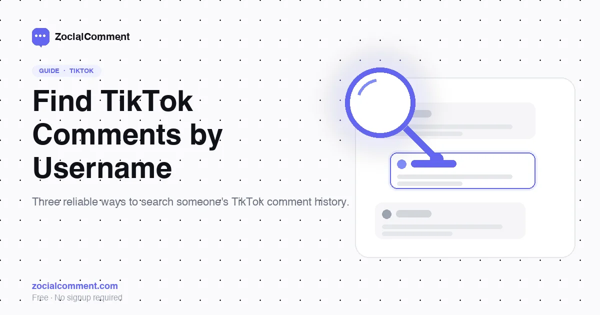 How to Find Someone's TikTok Comments by Username (2026 Guide)